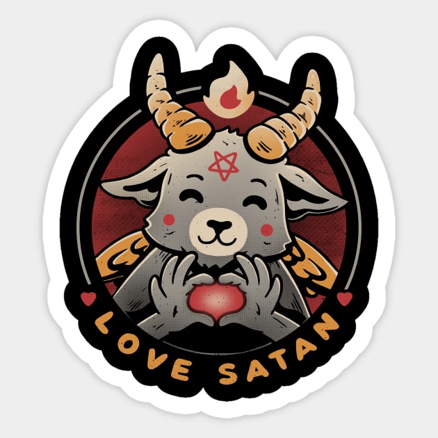 Love Satan Satan Sticker TeePublic
